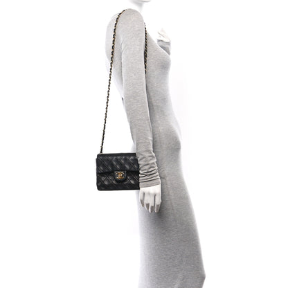 Chanel Lambskin Quilted Mini Square Flap Bag Black 2 of 10