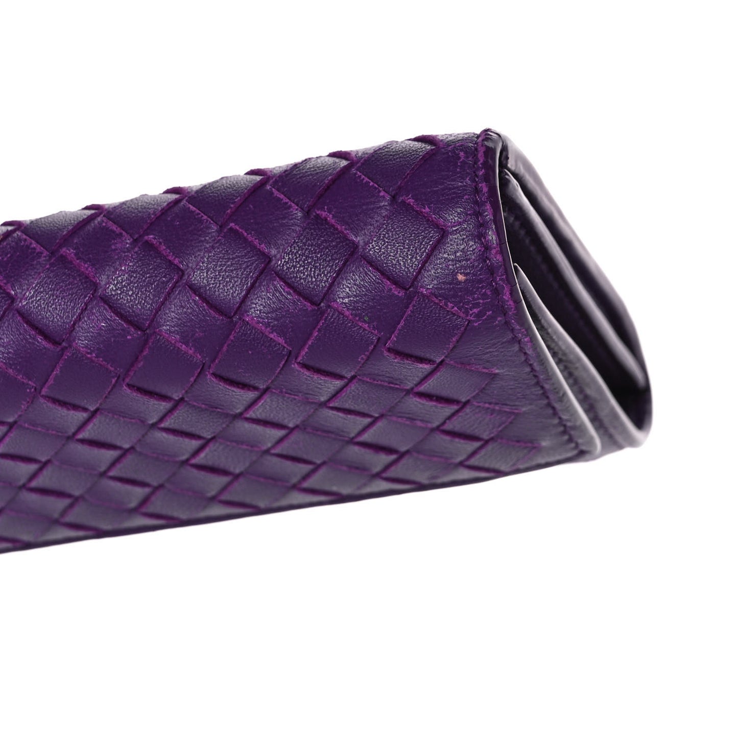 Nappa Intrecciato Continental Flap Wallet Peony