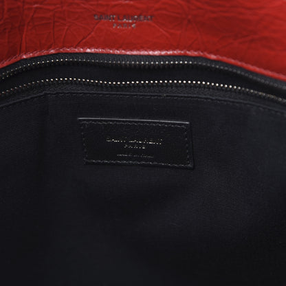 Saint Laurent Crinkled Calfskin Matelasse Monogram Large Niki Chain Satchel Rouge Eros 6 of 9