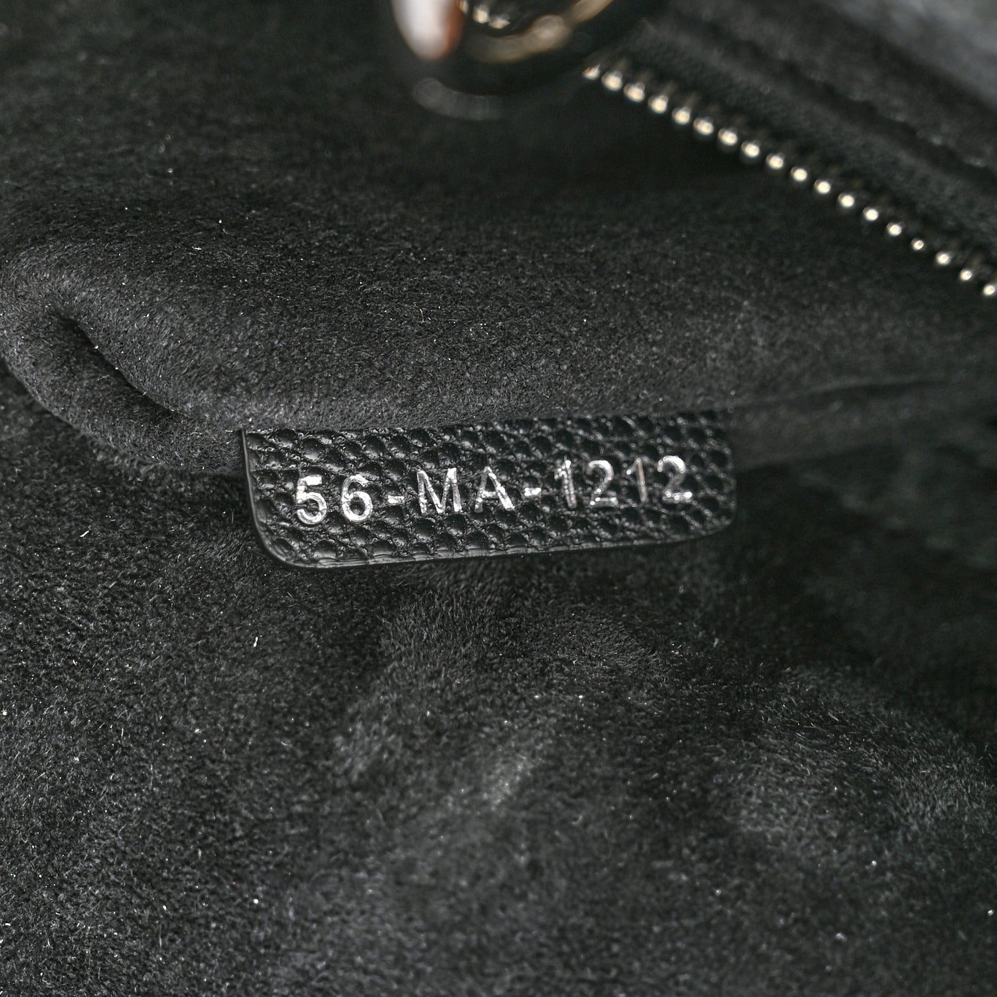 Grained Calfskin Cannage Medium Lady Dior Black