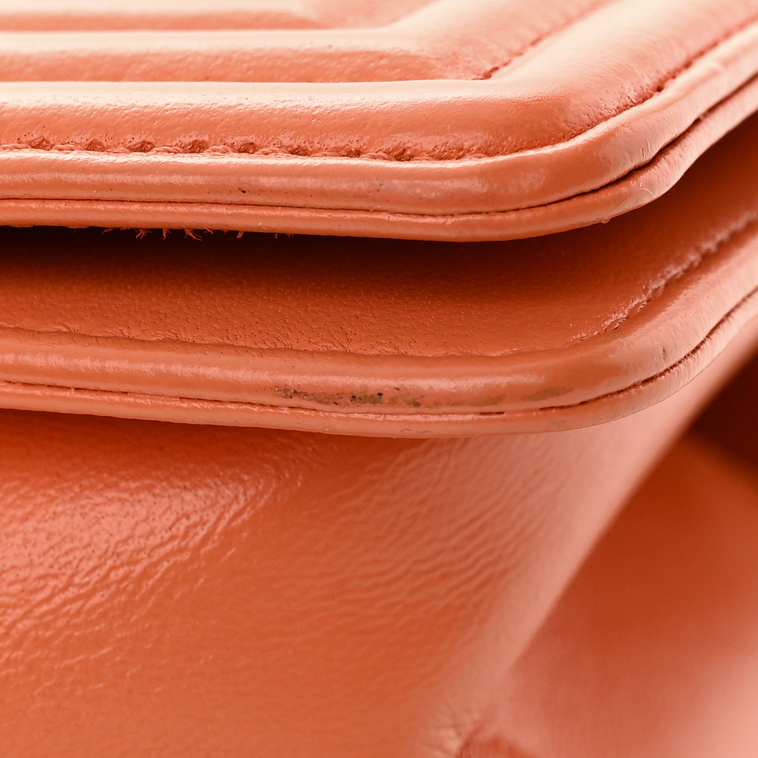 Chanel Lambskin Quilted Small Boy Flap Orange 17 of 24