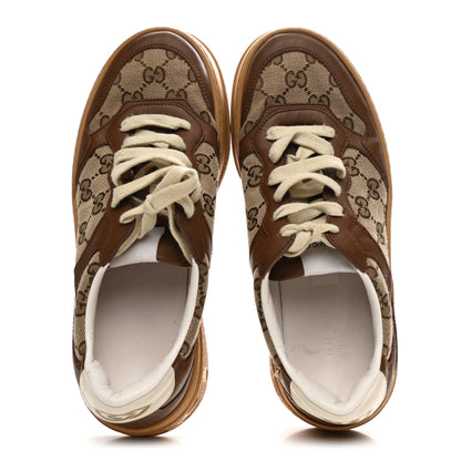 Gucci Calfskin GG Monogram Womens Platform 55mm Sneakers 39 Hezelnut Beige Ebony Mystic White 2 of 11