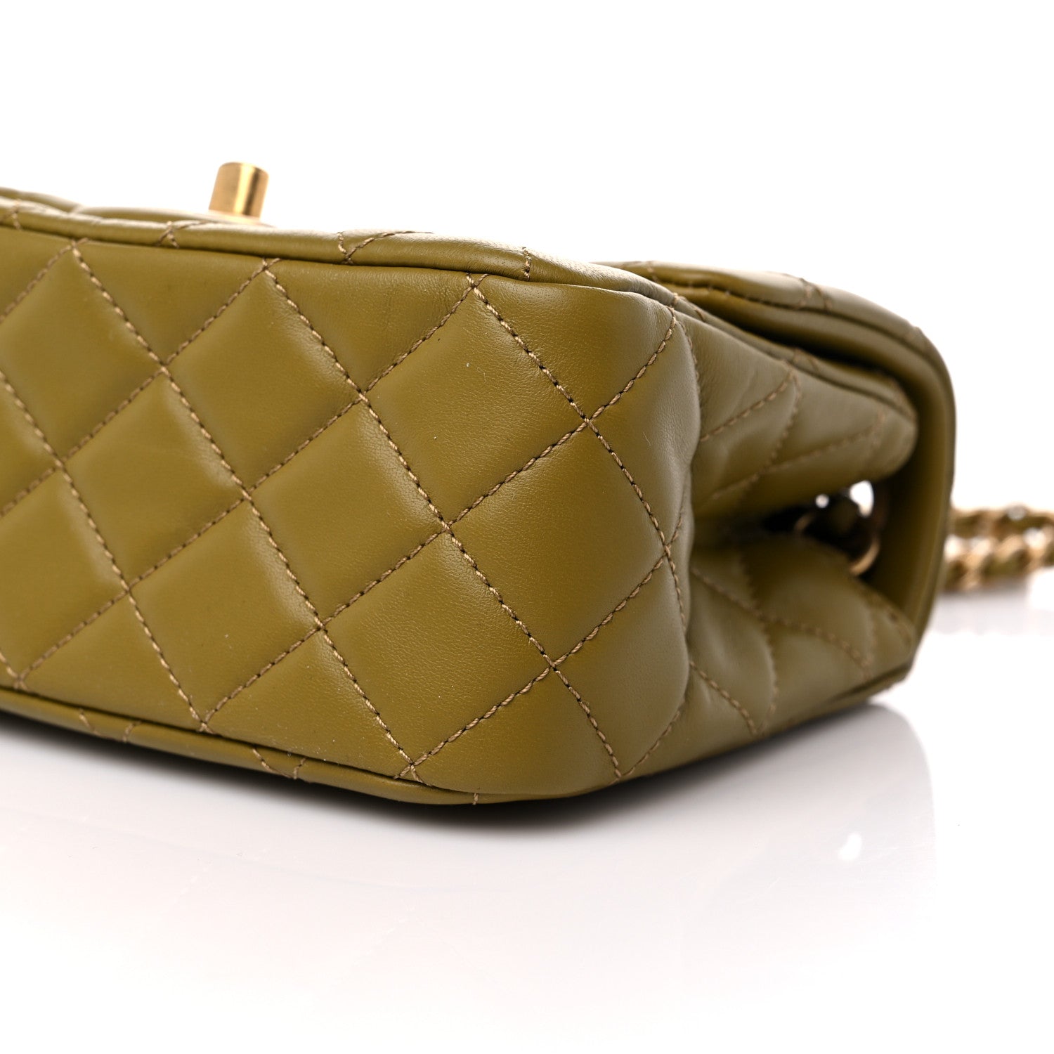 Chanel Lambskin Quilted Mini Pearl Crush Flap Green 8 of 9