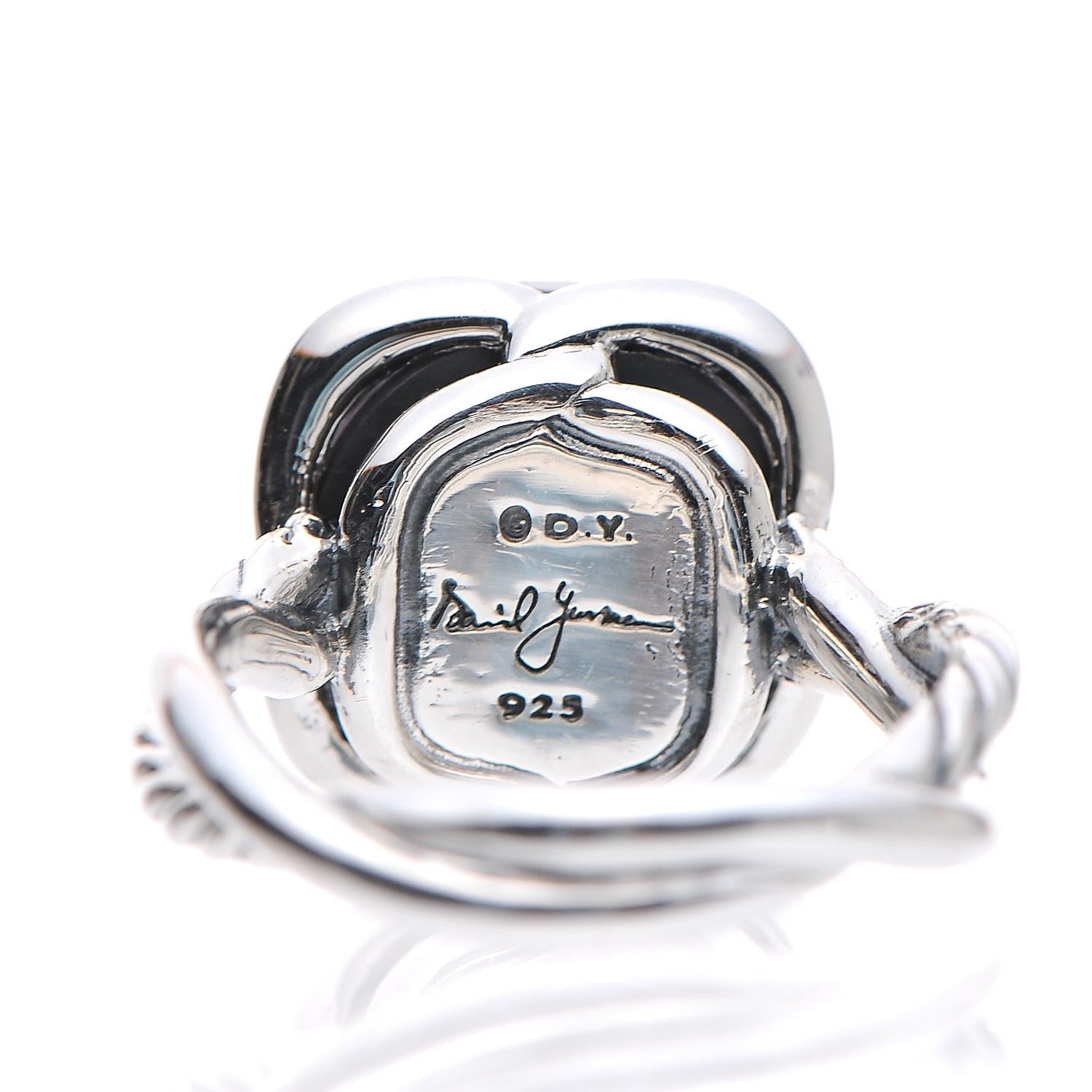 David Yurman Sterling Silver 14mm Black Orchid Continuance Ring 56 7.5 4 of 4