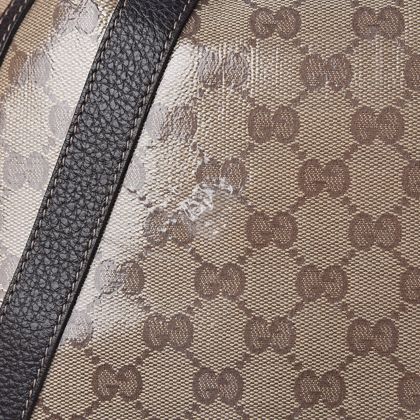 Crystal Monogram Medium Abbey Convertible Tote Dark Brown