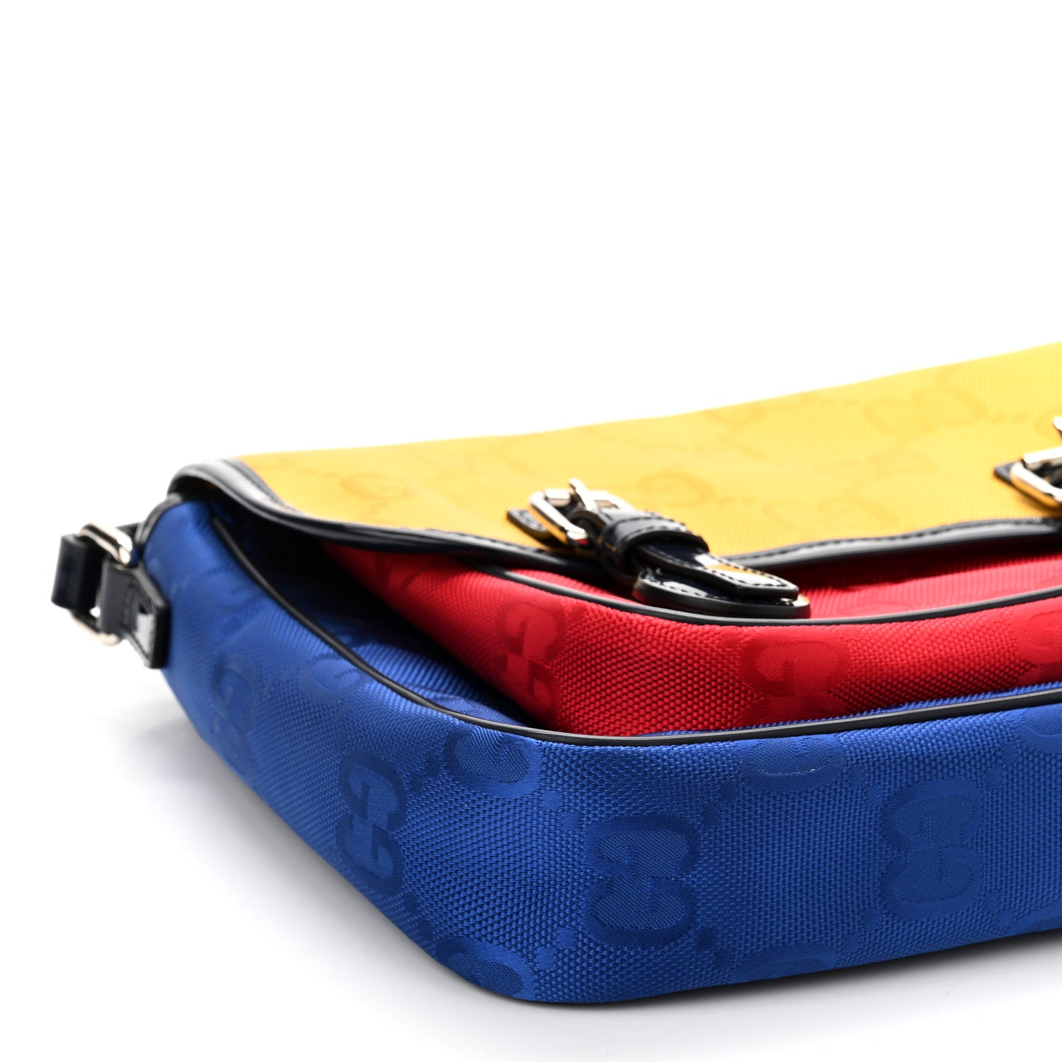Gucci Monogram GG Childrens Messenger Bag Yellow Blue Red 9 of 10