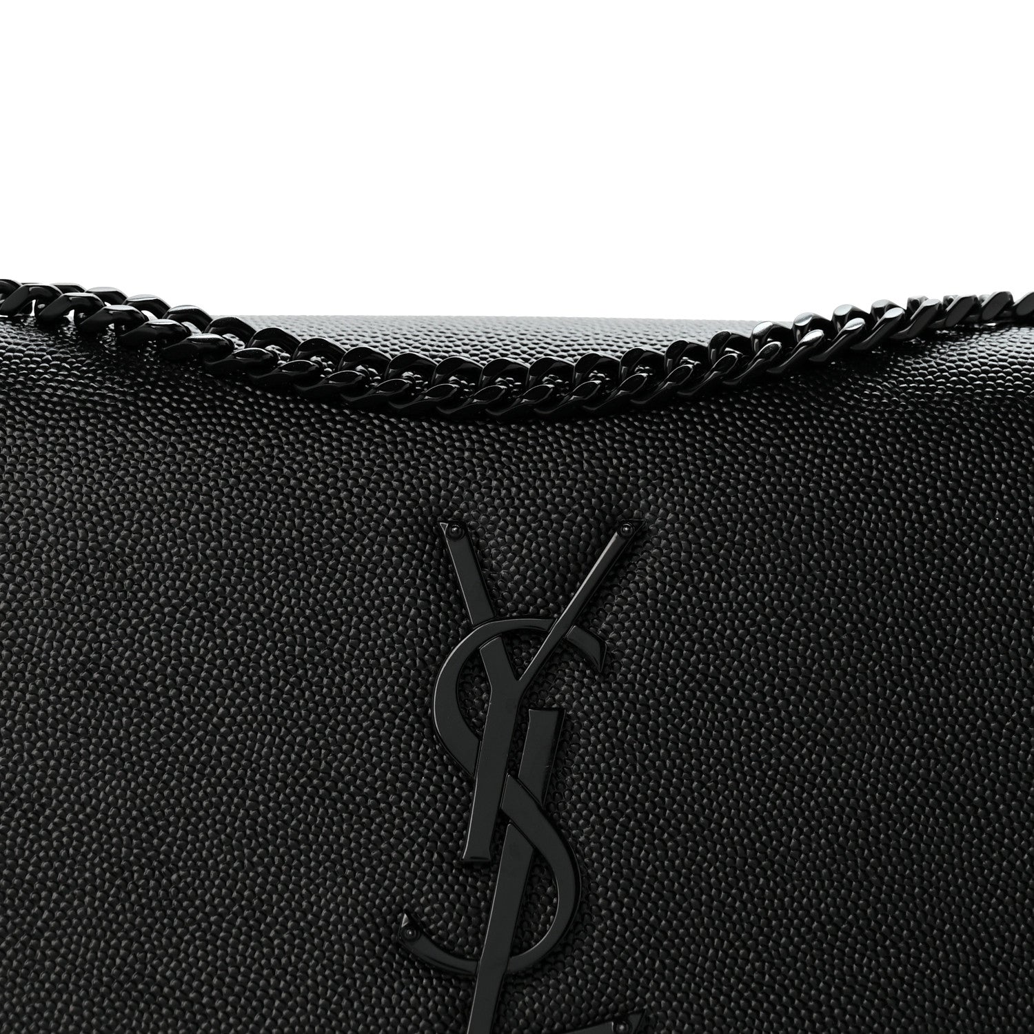 Saint Laurent Grain De Poudre Small Monogram Monochrome Kate Satchel Black 8 of 11