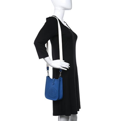 Hermes Taurillon Clemence Amazone Evelyne TPM Mykonos Blanc 2 of 10