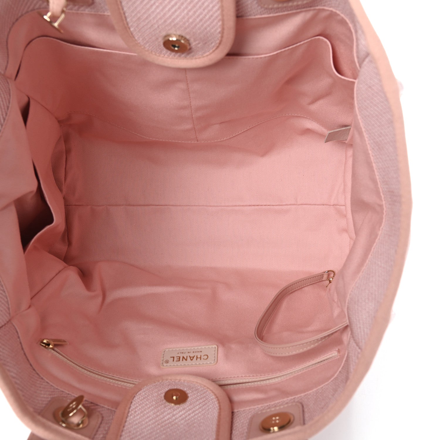 Chanel Mixed Fibers Calfskin Medium Deauville Tote Pink 5 of 10