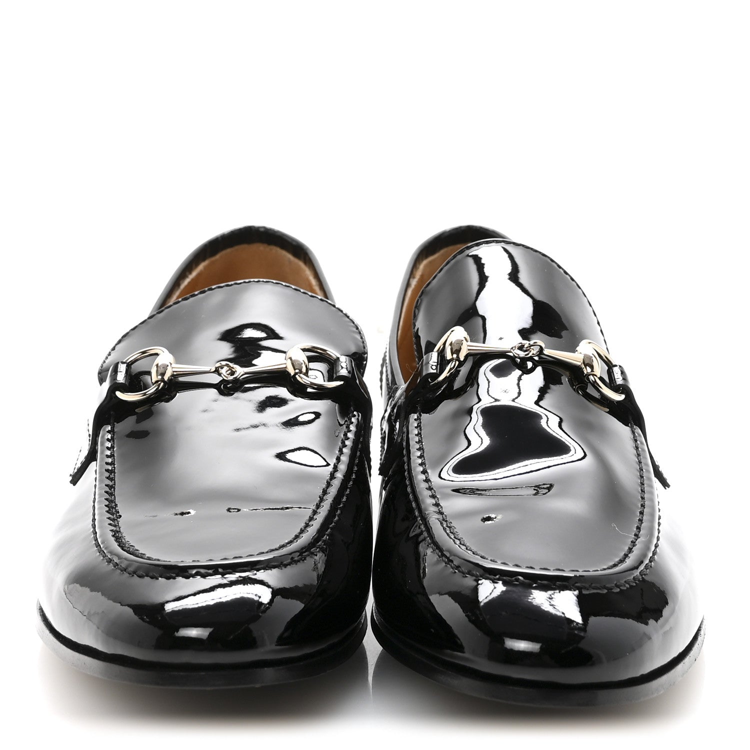 Gucci Patent Womens Jordaan Loafers 40 Black 3 of 10