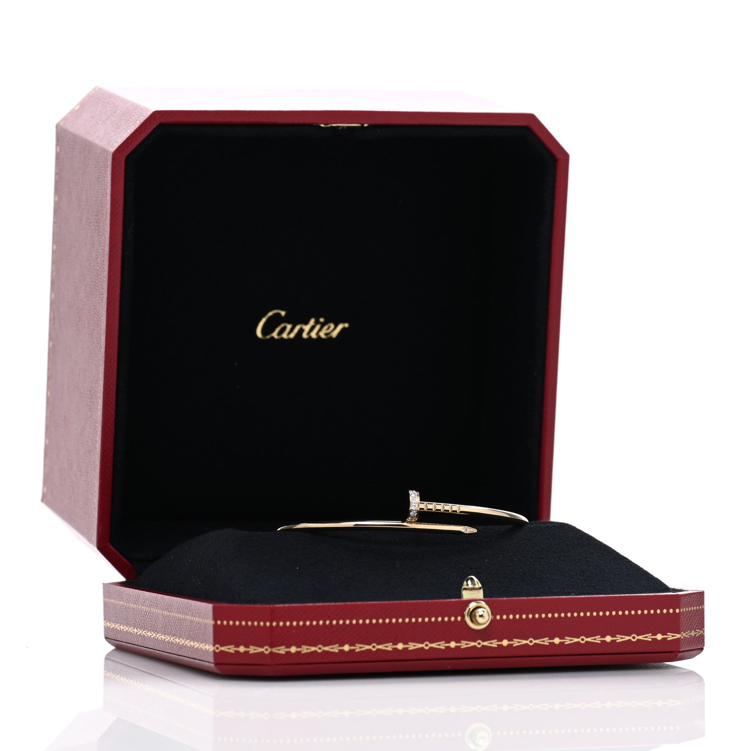 Cartier 18K Yellow Gold Diamond Small Juste Un Clou Bracelet 17 5 of 5