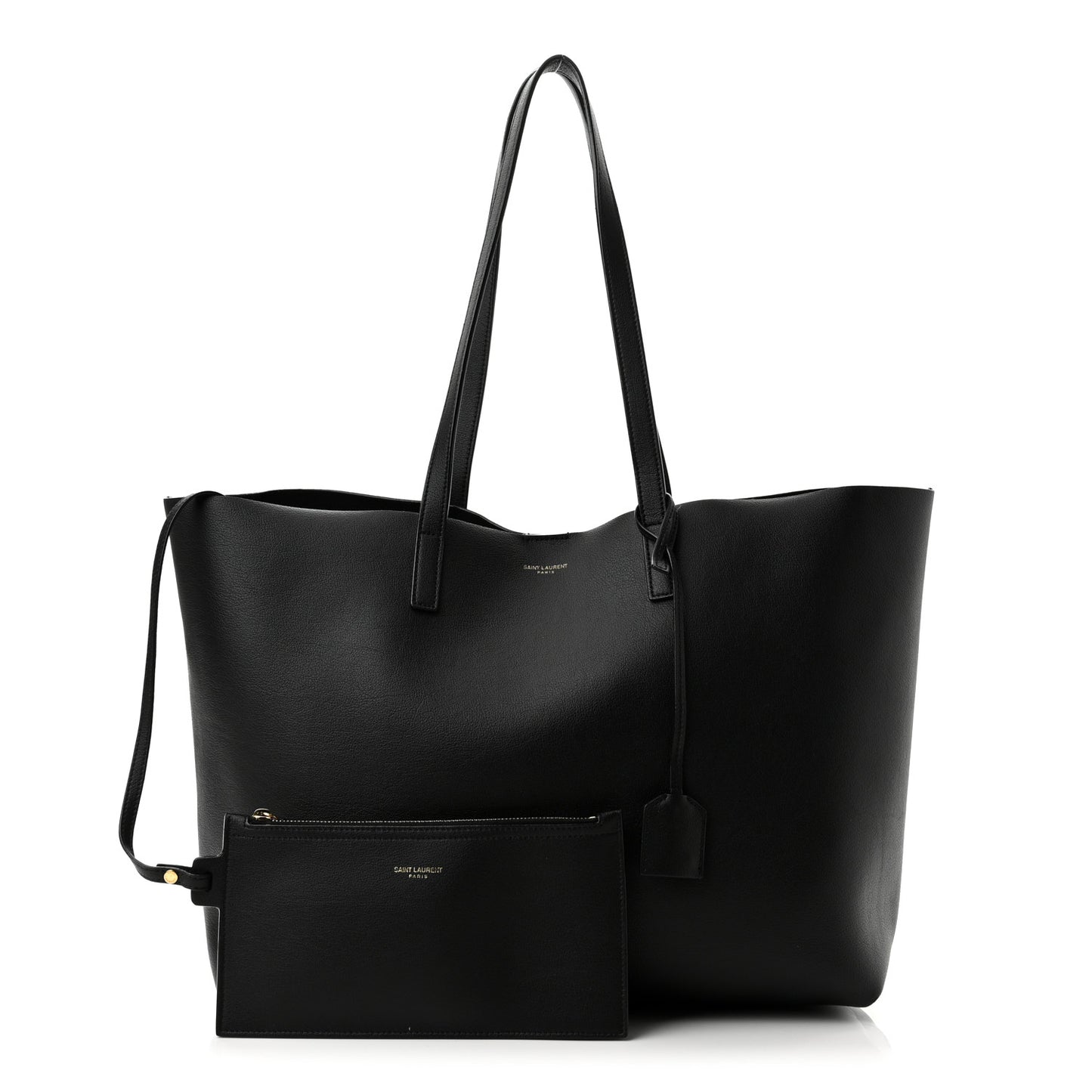 Calfskin Large Shopping Tote Black