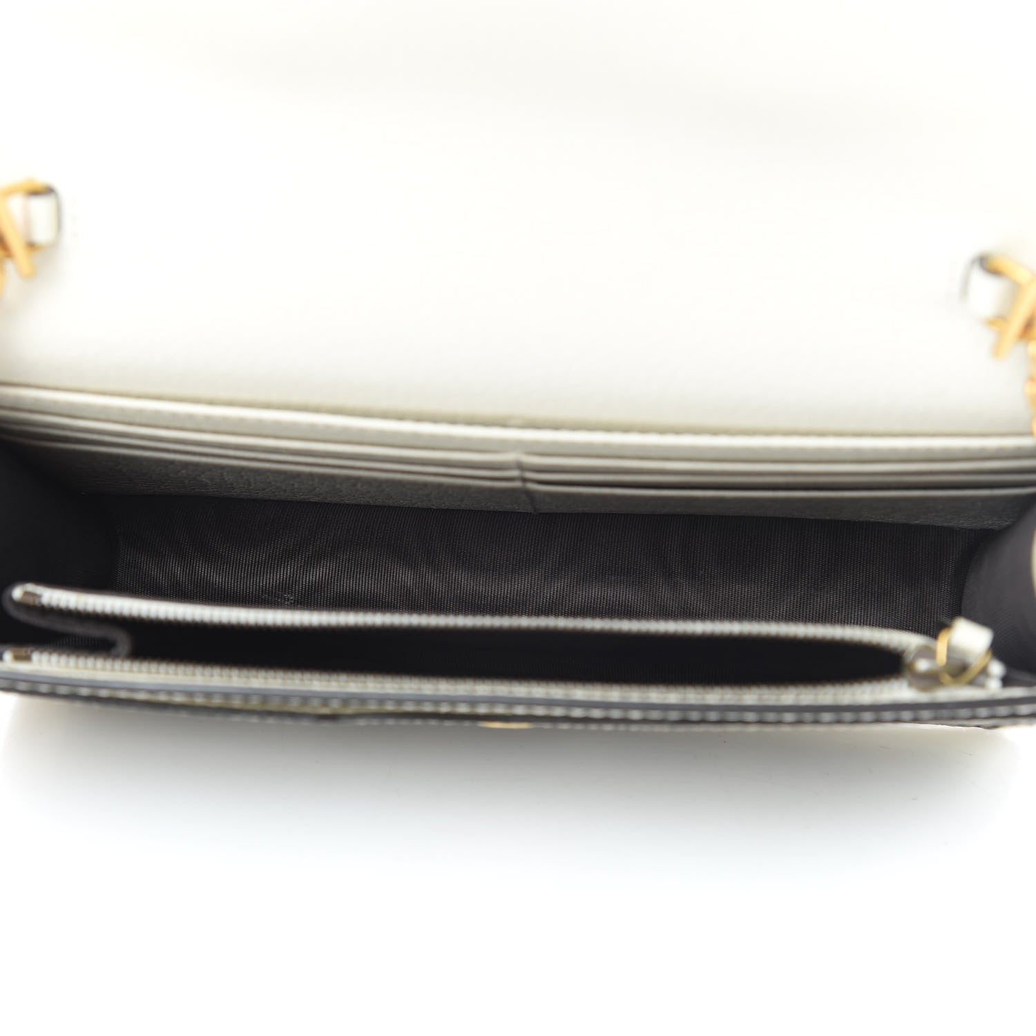 Gucci GG Supreme Monogram Web Queen Margaret Chain Wallet White 5 of 10
