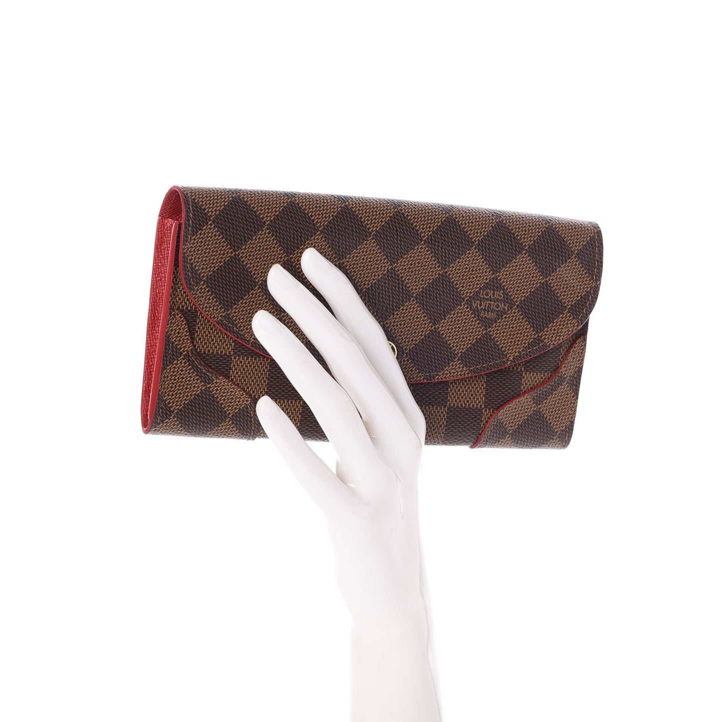 Damier Ebene Caissa Wallet Cherry