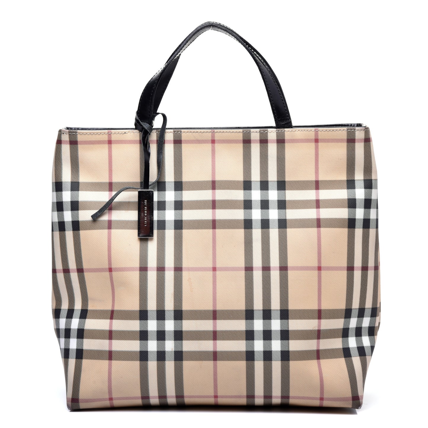 House Check Medium Tote Black