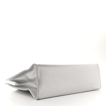 Telfar Metallic Vegan Leather Medium Shopping Bag Silver 4 of 10