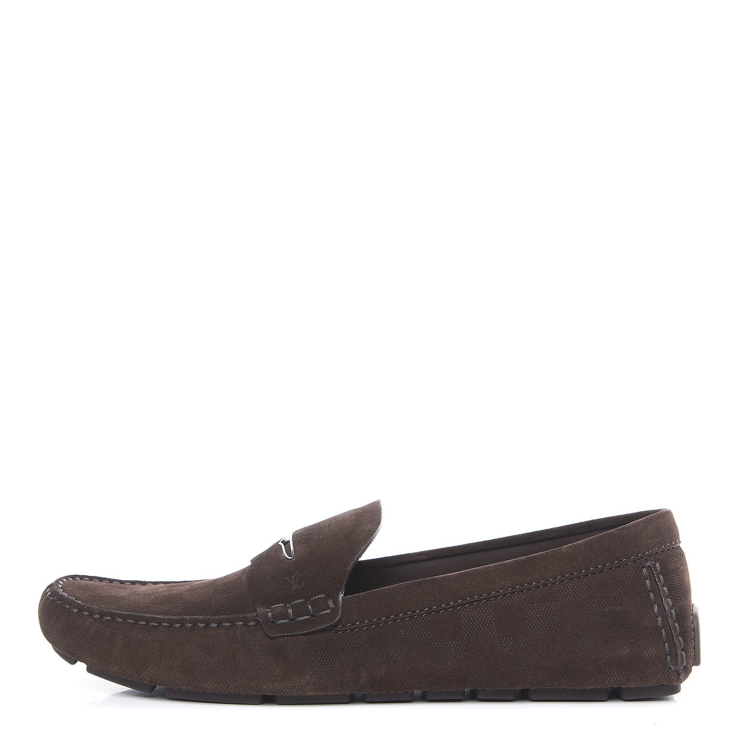 Suede Calfskin Mens Moccasin Loafers 12 Brown