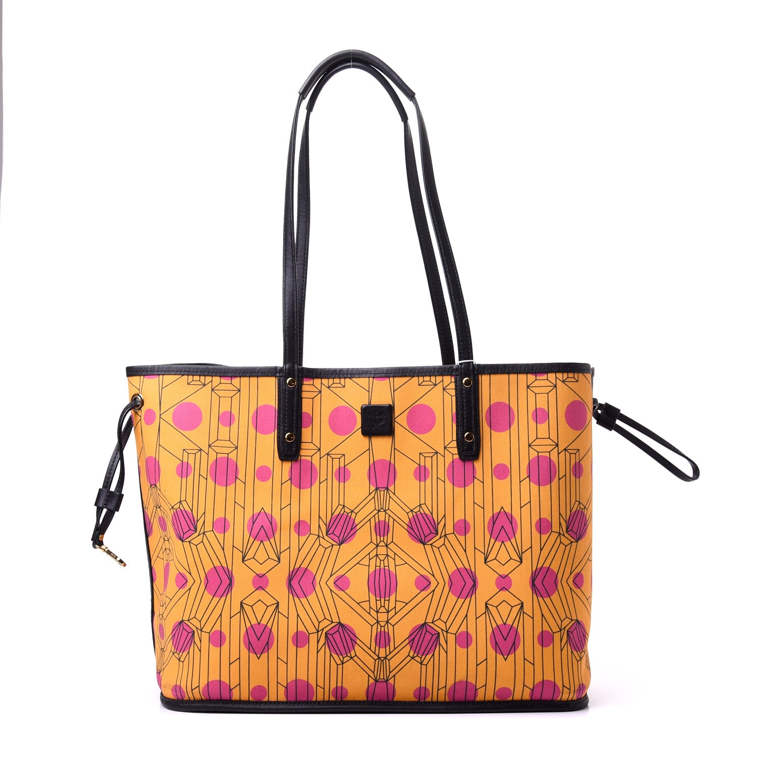 MCM Visetos Medium Project Reversible Shopper Tote Beige 10 of 14