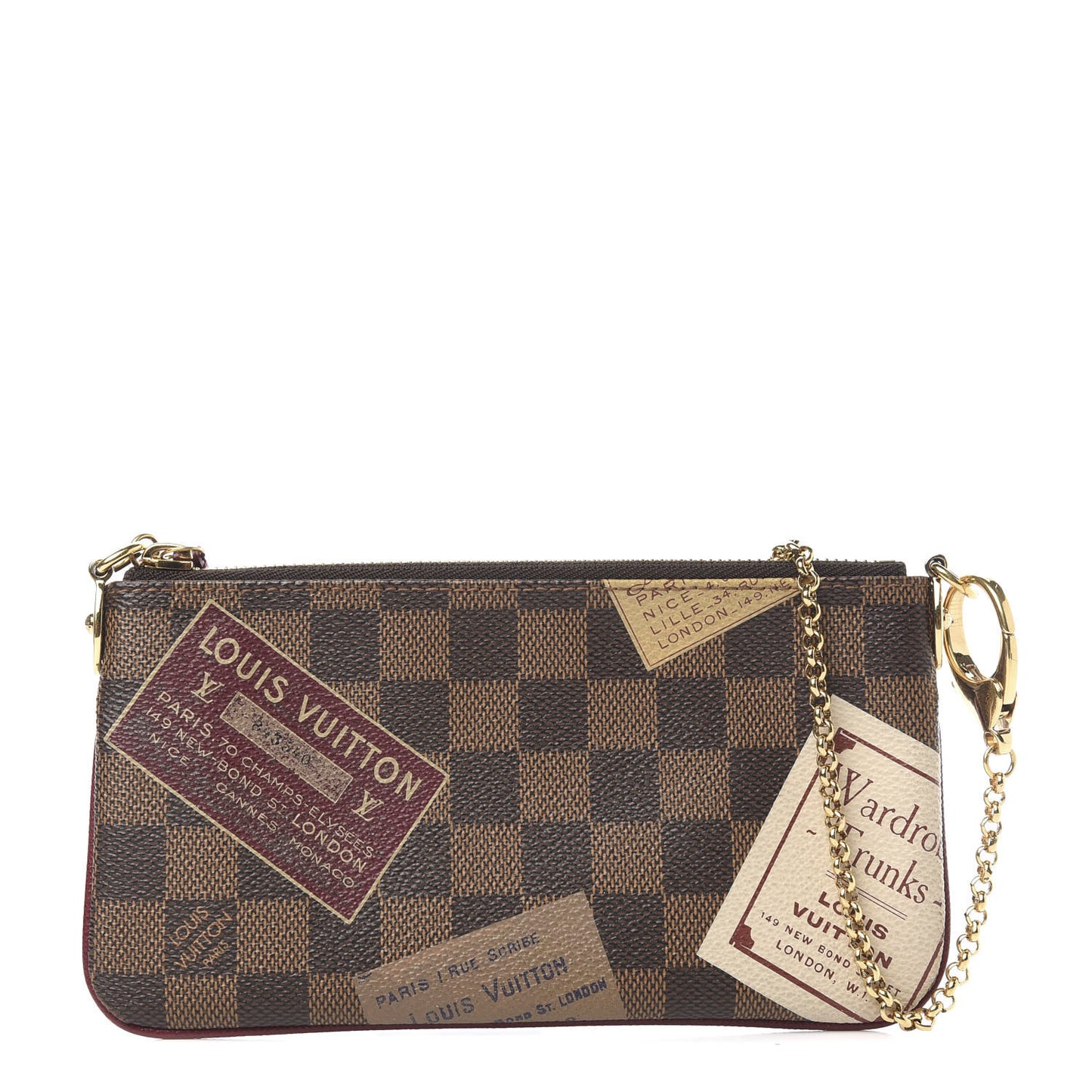 Damier Ebene Trunks Labels Pochette Milla MM