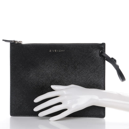 Givenchy Grained Calfskin Medium Zip Pouch Black 2 of 7