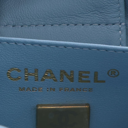 Chanel Caviar Quilted Mini Bucket Bag Blue 6 of 10