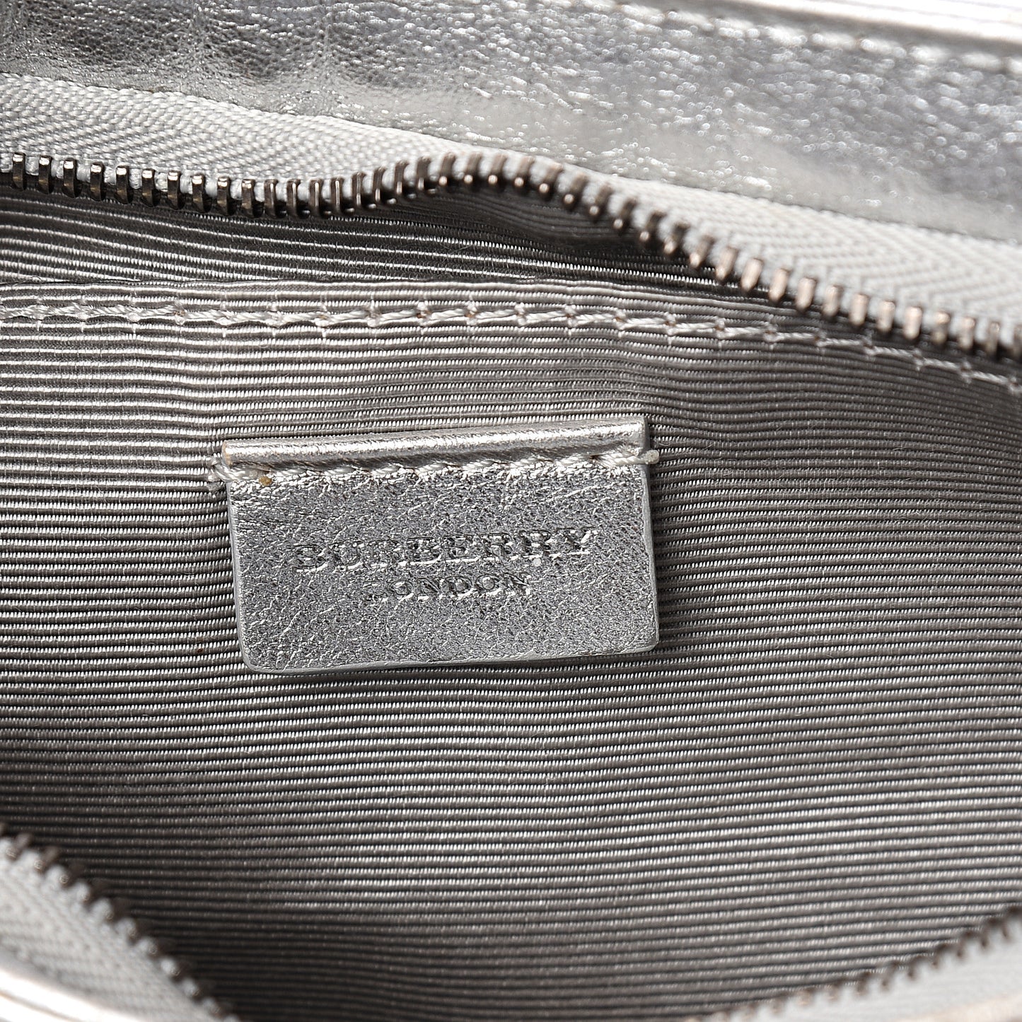 Metallic Calfskin Pochette Silver