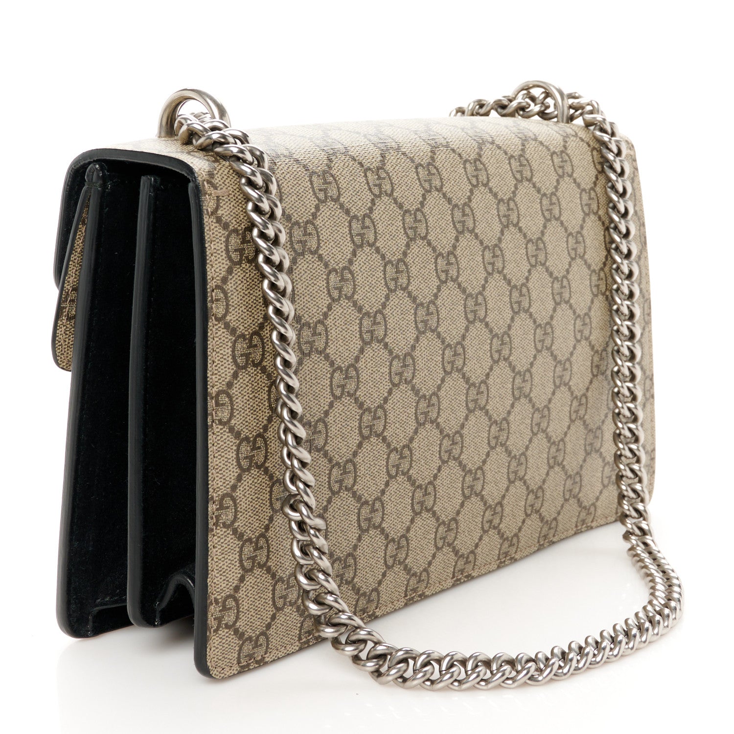 Gucci GG Supreme Monogram Small Dionysus Shoulder Bag Black 2 of 12