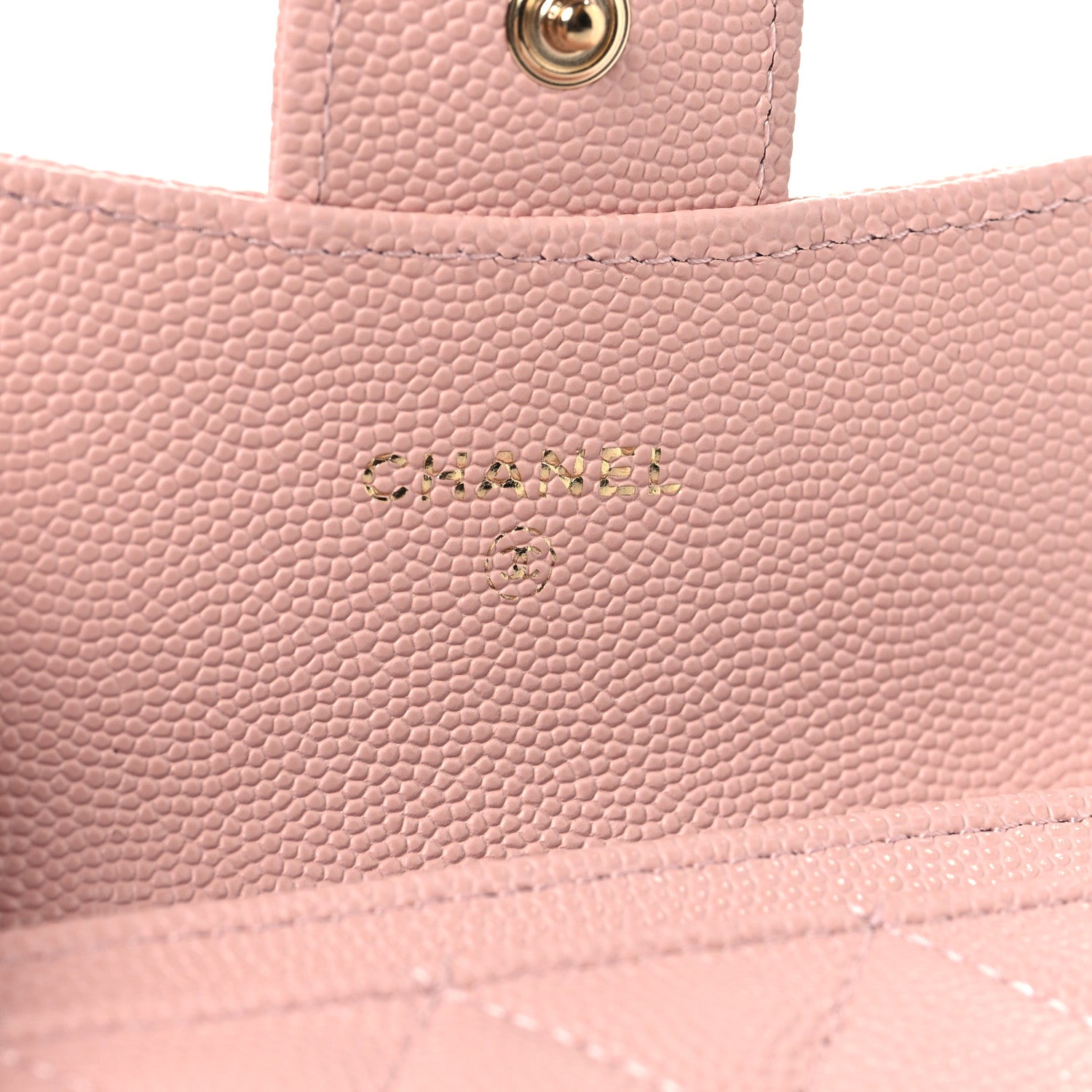 Chanel Caviar Quilted Flap Card Holder Wallet Light Pink 6 of 9