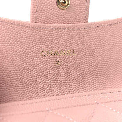 Chanel Caviar Quilted Flap Card Holder Wallet Light Pink 6 of 9