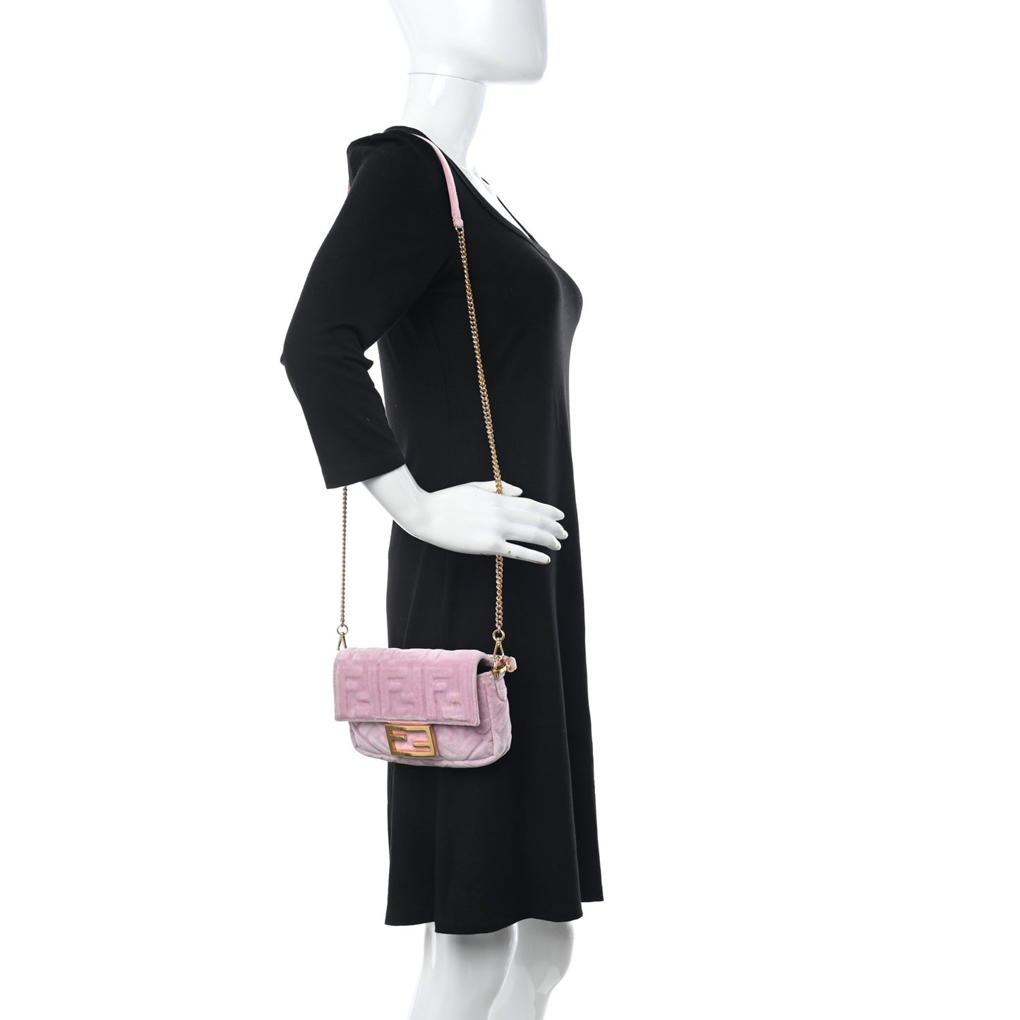 Velvet FF Embossed Mini Baguette Rosa Confetti