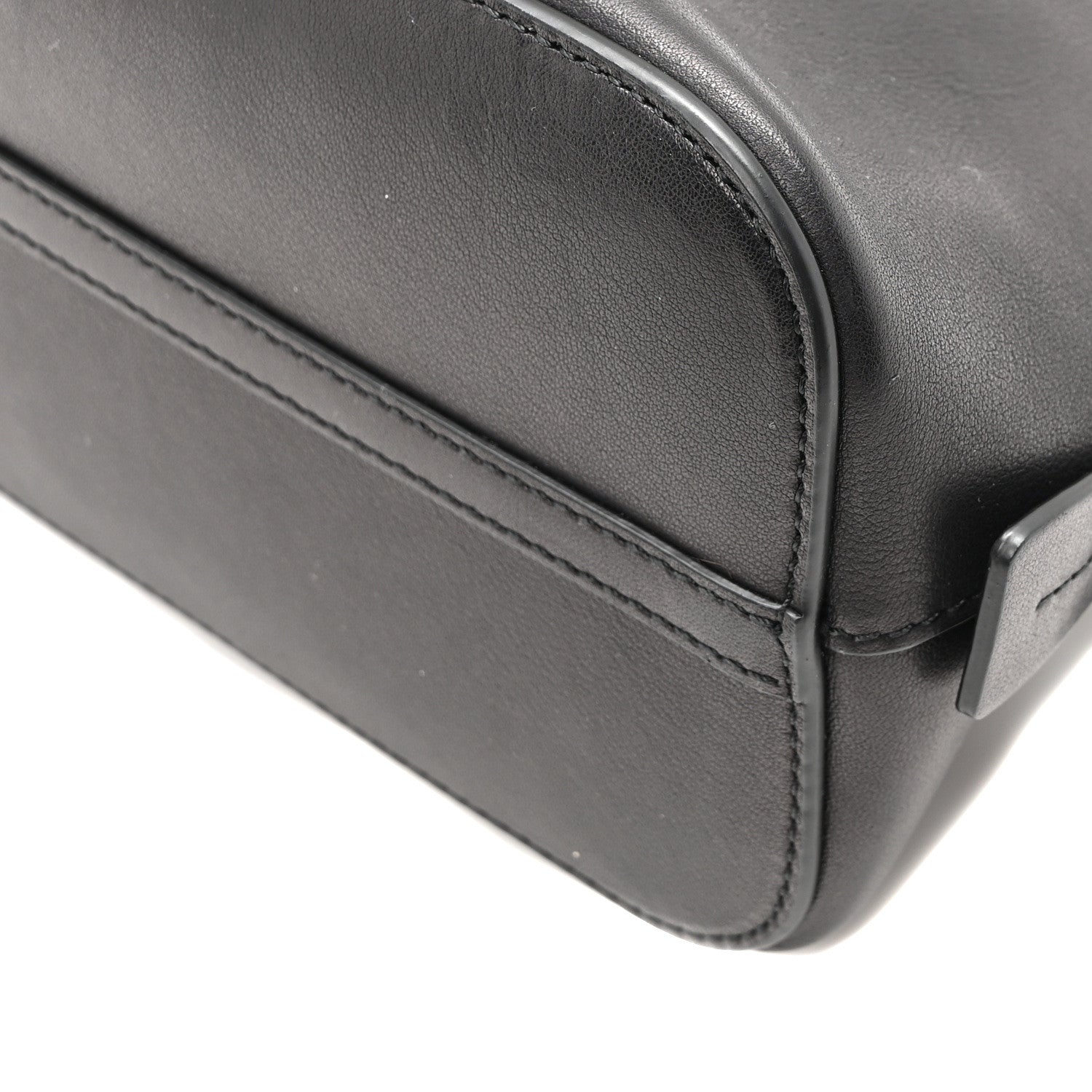 The Row Saddle Calfskin Mini Devon Bag Black 10 of 10
