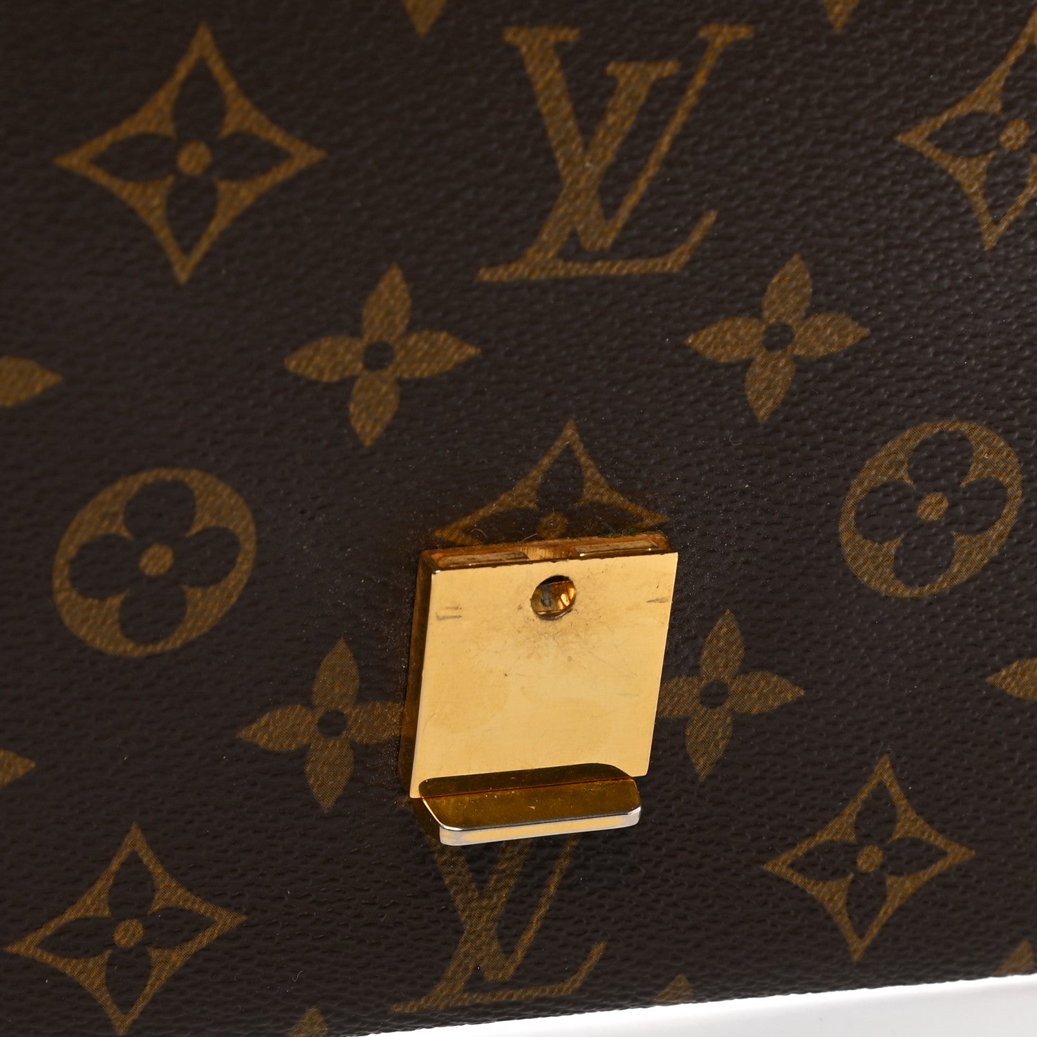 Louis Vuitton Monogram Poche Plate Envelope Clutch PM 7 of 10