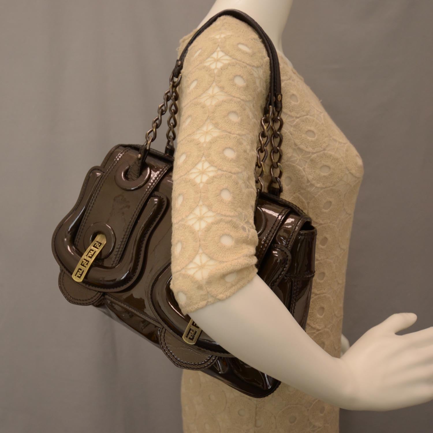 Fendi Patent B Bag Bronze 2 of 7