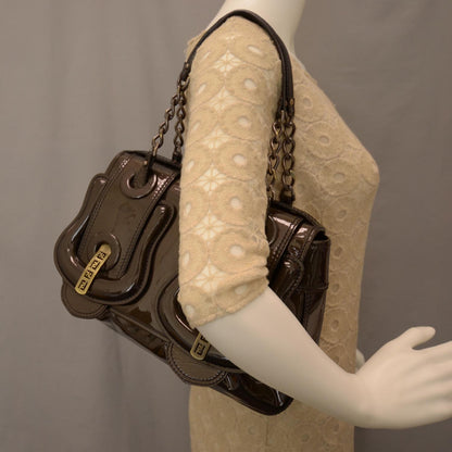 Fendi Patent B Bag Bronze 2 of 7