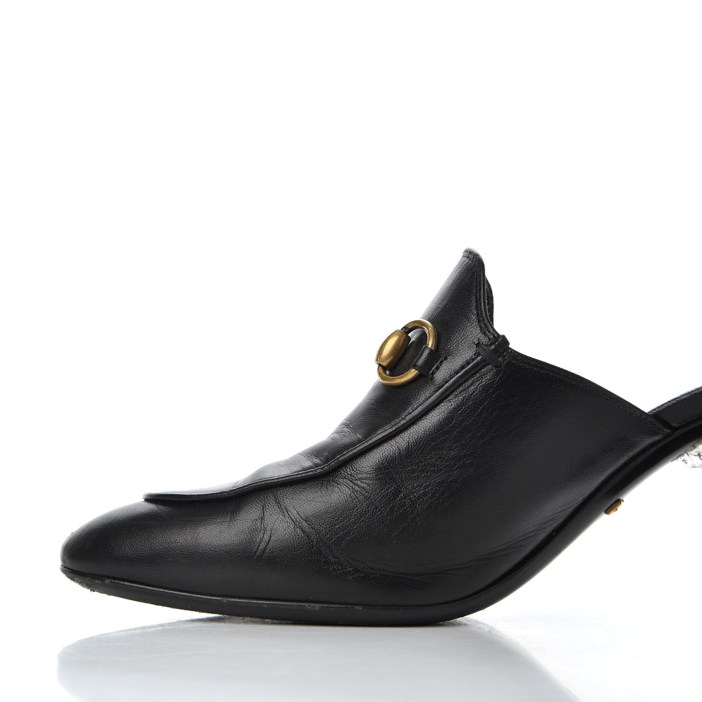 Malaga Kid Horsebit Princetown Mid Heel Mules 36.5 Black