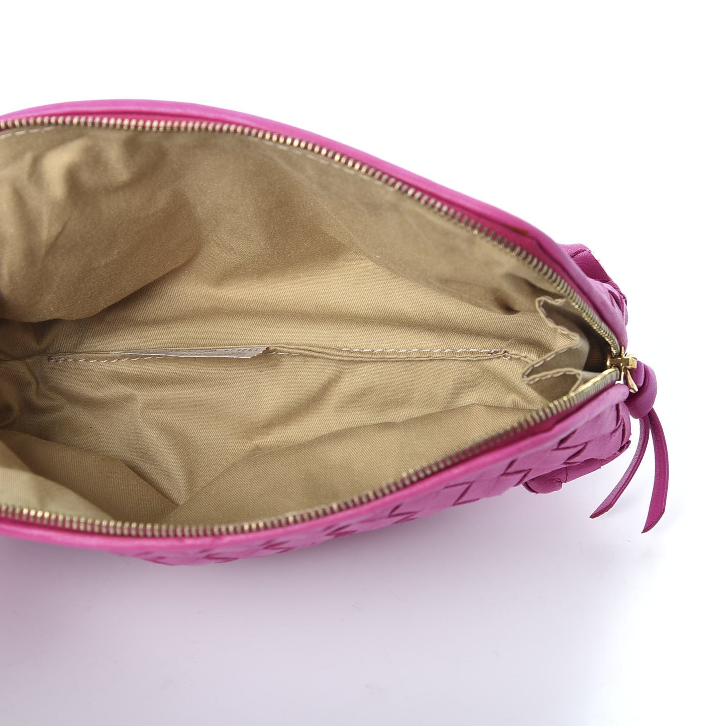 Nappa Intrecciato Cosmetic Pouch Fuchsia