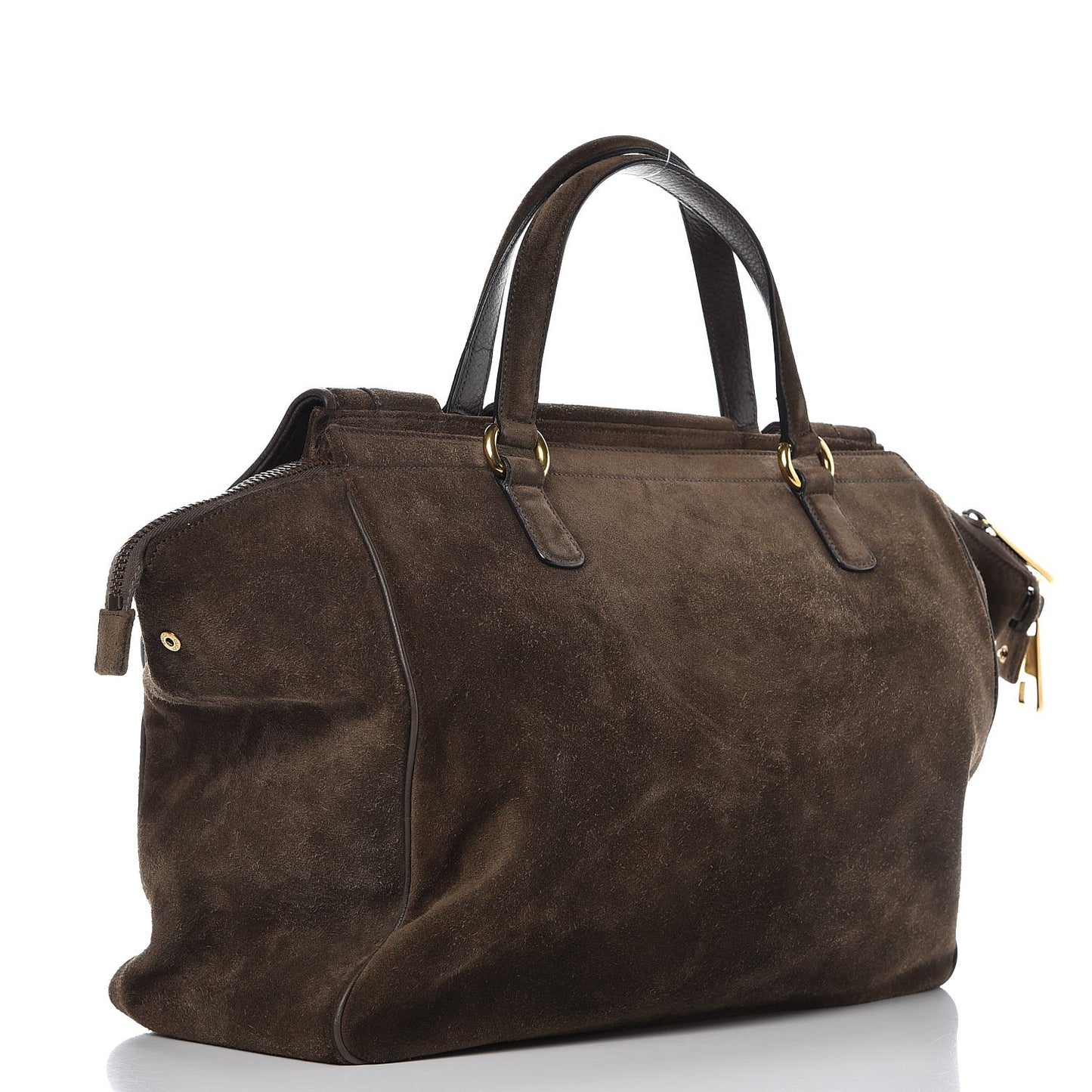 Suede Medium 1973 Top Handle Satchel Olive