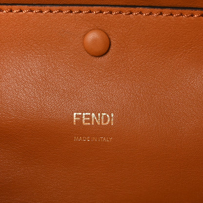 Fendi Straw Vitello King Woven Baguette Brandy 6 of 10