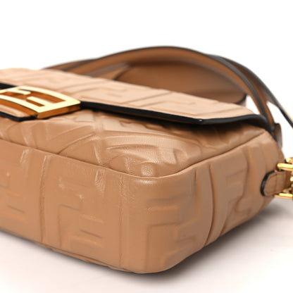 Fendi Nappa FF 1974 Embossed Baguette Miele Scuro 10 of 11