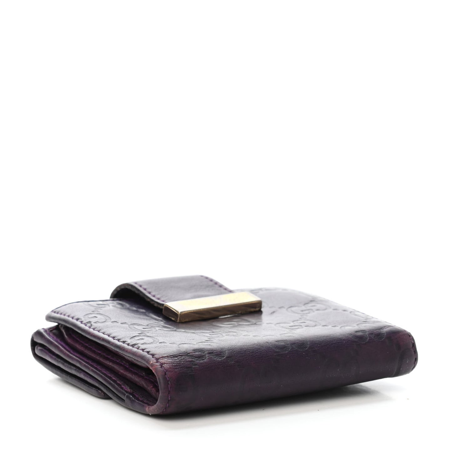 Guccissima Icon Bar French Wallet Purple