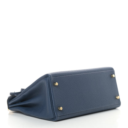 Hermes Togo Kelly Retourne 28 Bleu De Prusse 4 of 10