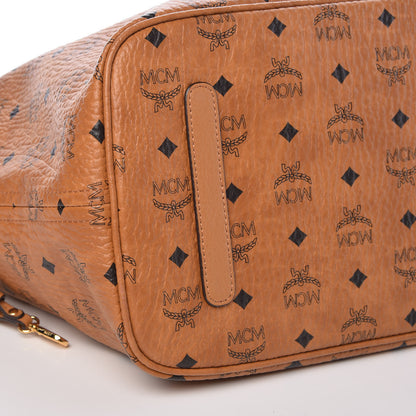 MCM Visetos Large Liz Reversible Shopper Tote Cognac 13 of 14