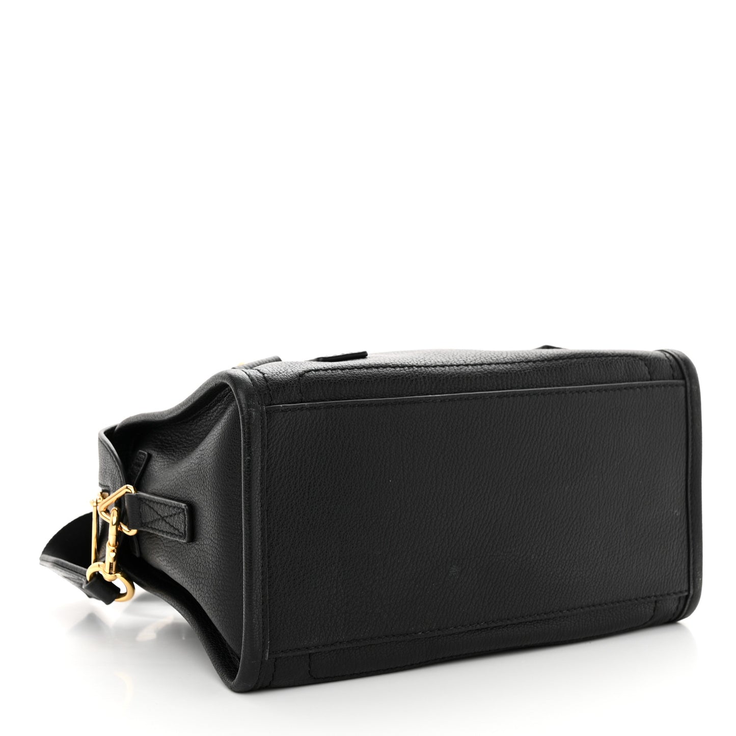 Pebbled Calfskin Wellington Satchel Black