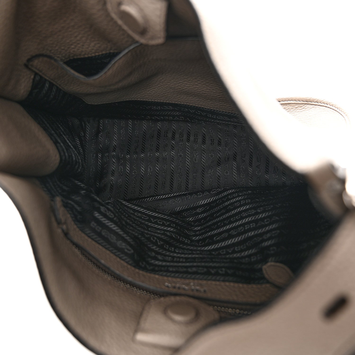 Prada Vitello Daino Soft Hobo Messenger Bag Argilla 5 of 12