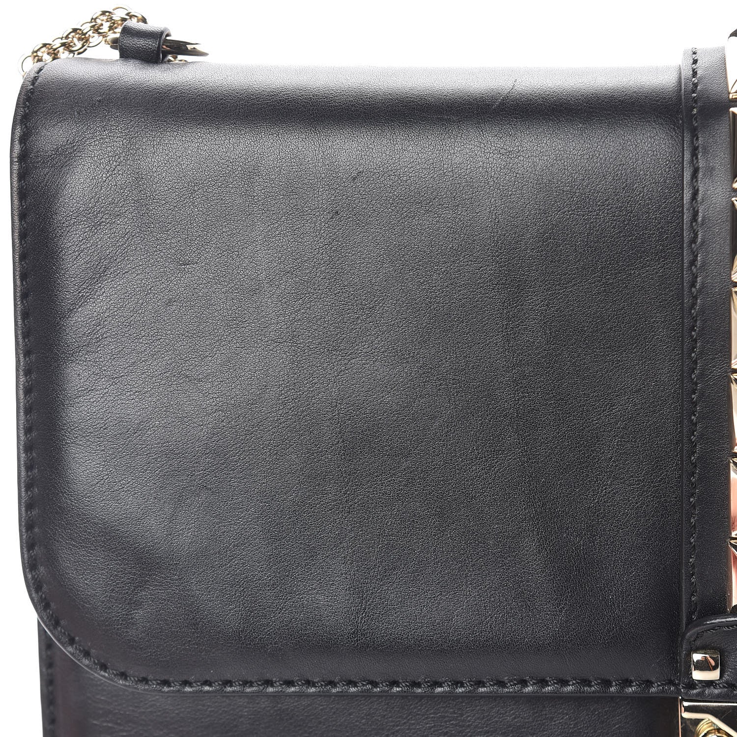 Valentino Garavani Vitello Extra Large Glam Lock Rockstud Flap Black 15 of 24