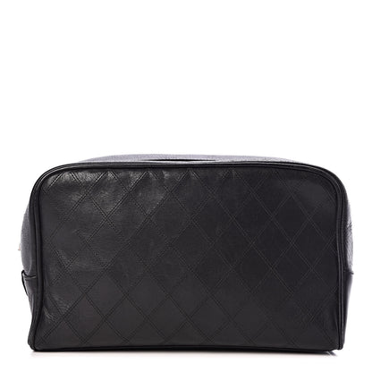 Chanel Lambskin Diamond Stitch Cosmetic Case Black 1 of 16