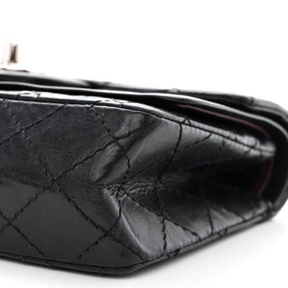 Chanel Aged Calfskin Quilted Mini Rectangular Double Flap Black 10 of 15
