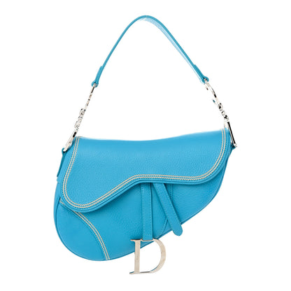 Christian Dior Calfskin Saddle Bag Turquoise 1 of 10