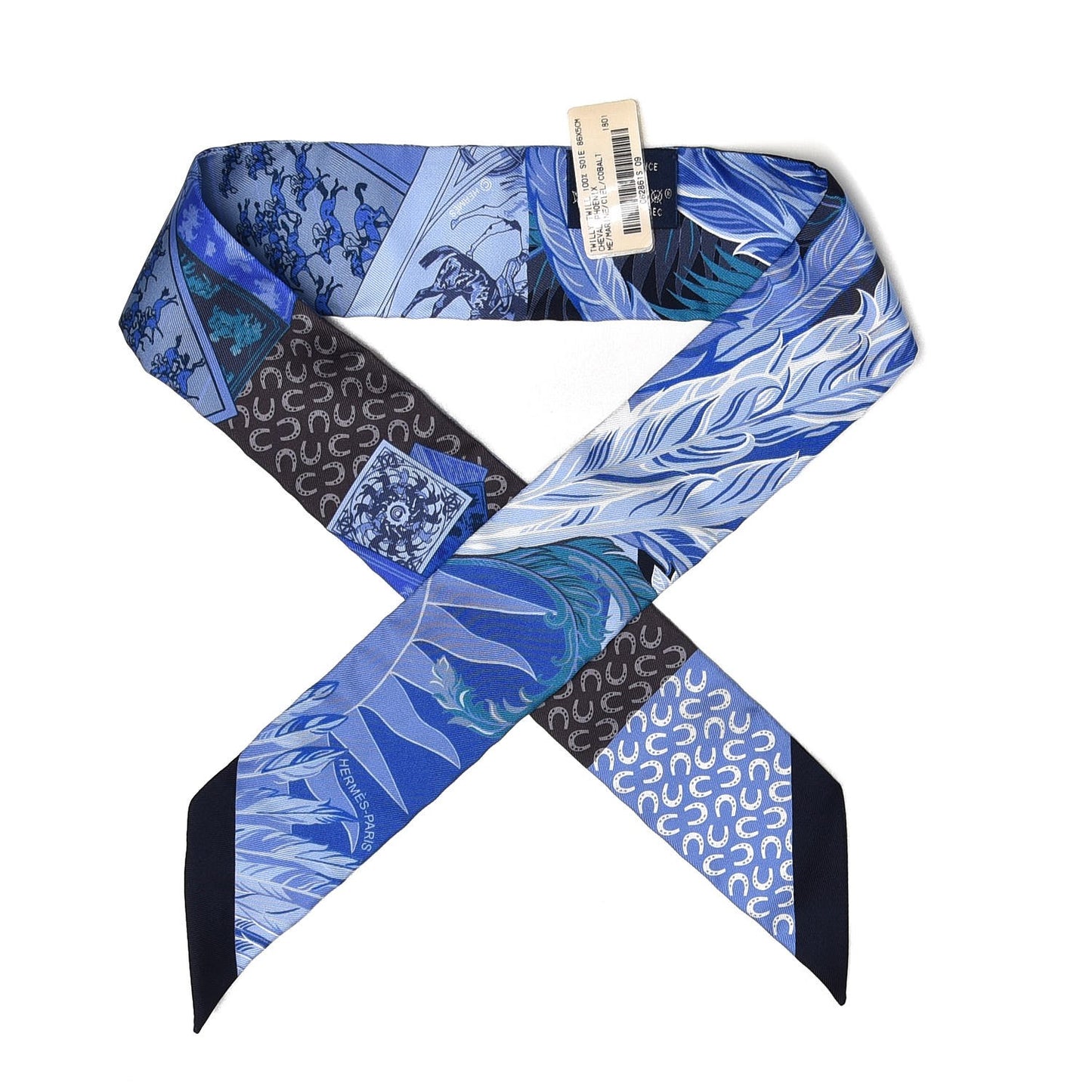 Silk Cheval Phoenix Twilly Marine Ciel Cobalt