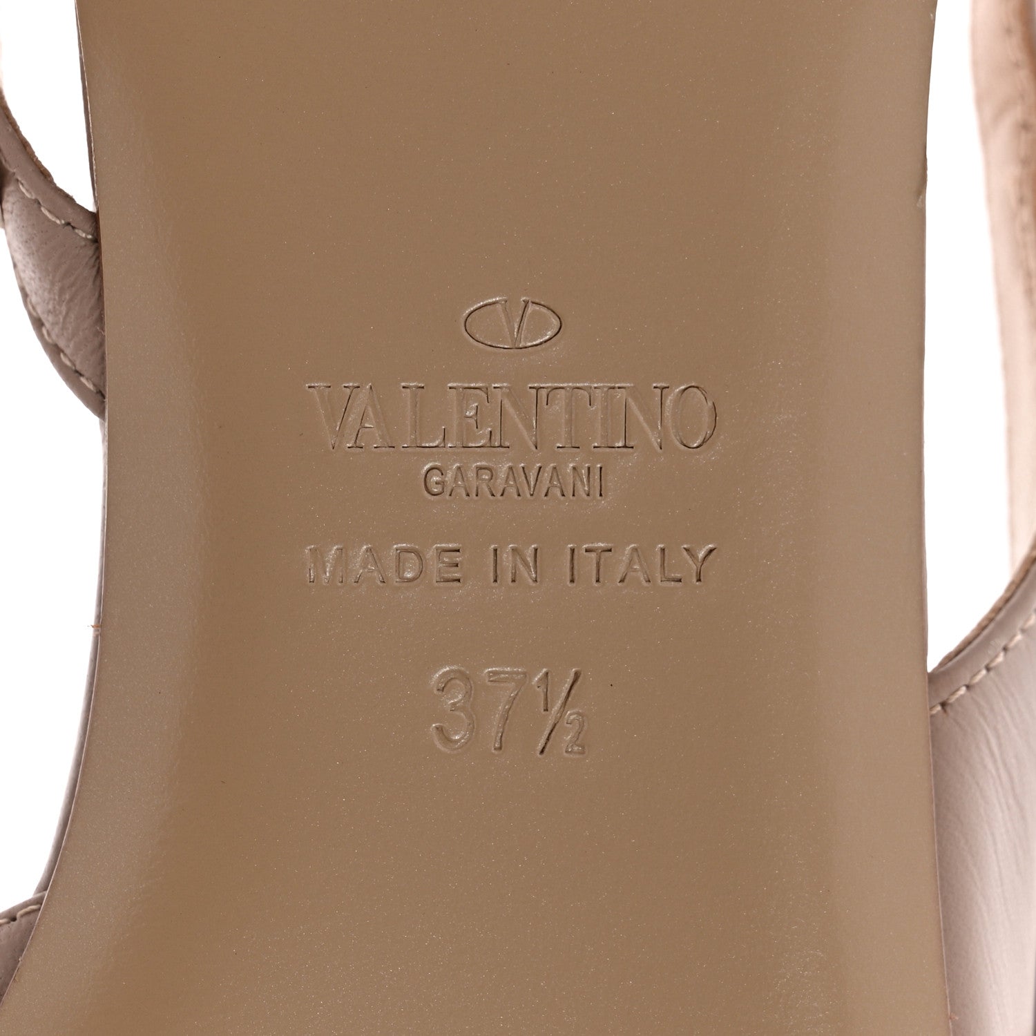 Valentino Garavani Nappa Rockstud Slingback Flats 37.5 Poudre 6 of 10